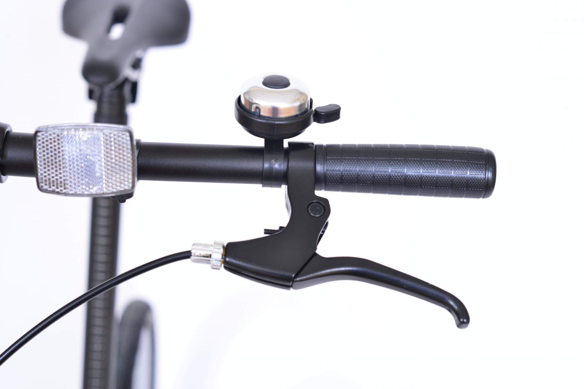 Left handlebar of a bicycle.
