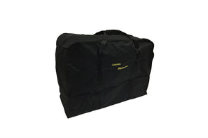 Black folding bike bag.
